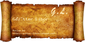 Götter Libor névjegykártya